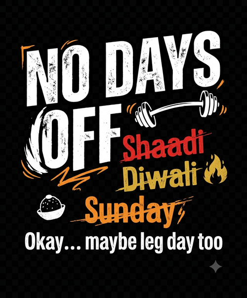Gym Motivation T-Shirt for Men – No Days Off Design